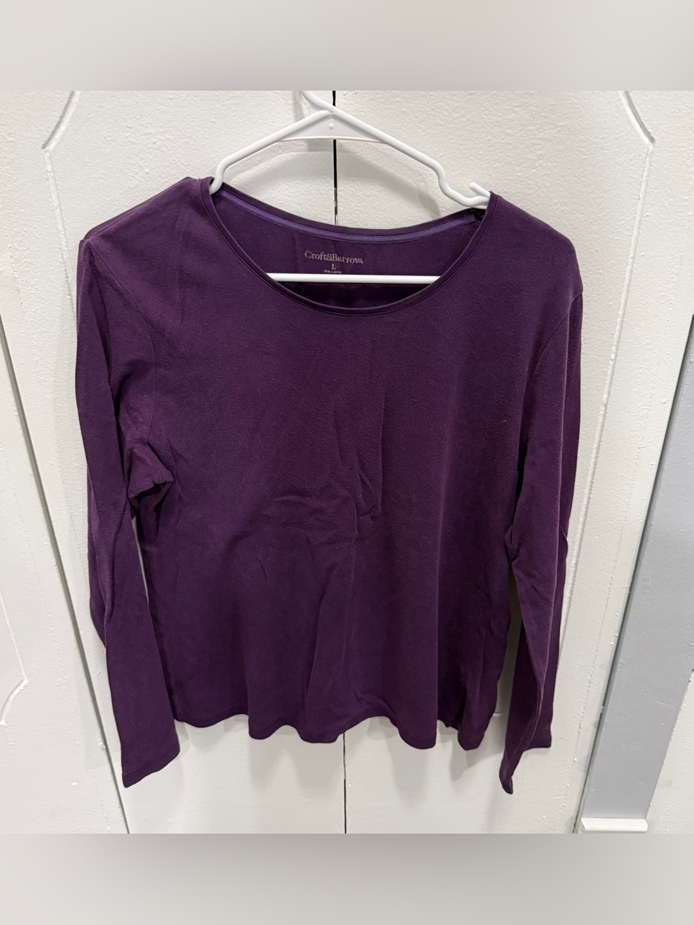 Croft & Barrow Purple Long Sleeve Shirt